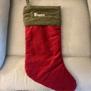 Soft velvet feel Christmas stocking.